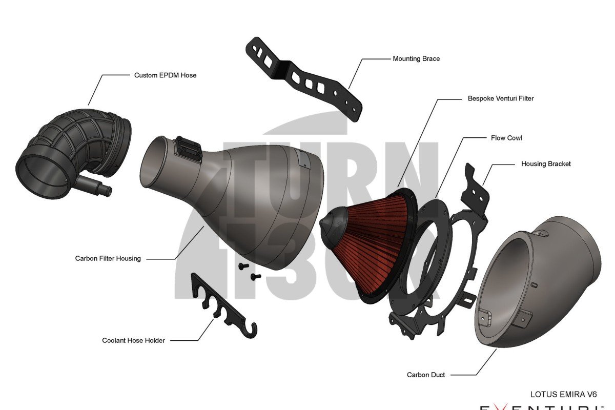 Admisión de carbono Eventuri para Lotus Emira V6 sobrealimentado
