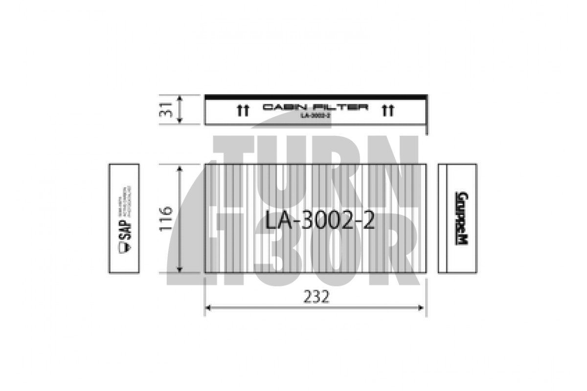 Filtros de habitáculo Gruppe M Hepa para BMW 135i F40 y Mini Cooper S F56