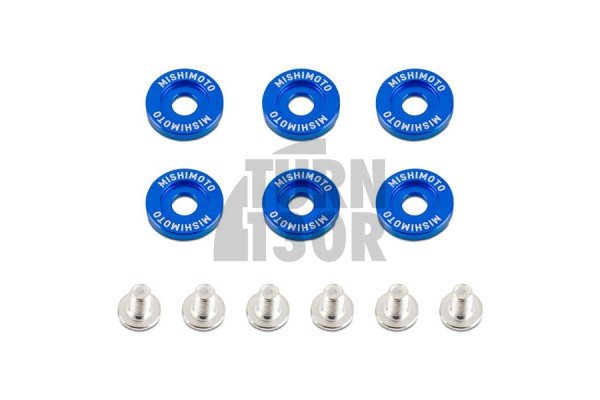 Kit de arandelas de guardabarros anodizadas y pernos M6 Mishimoto