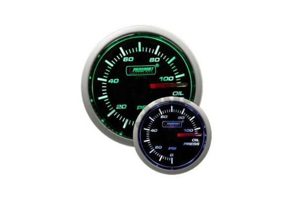 Manómetro 52mm Verde / Blanco Prosport