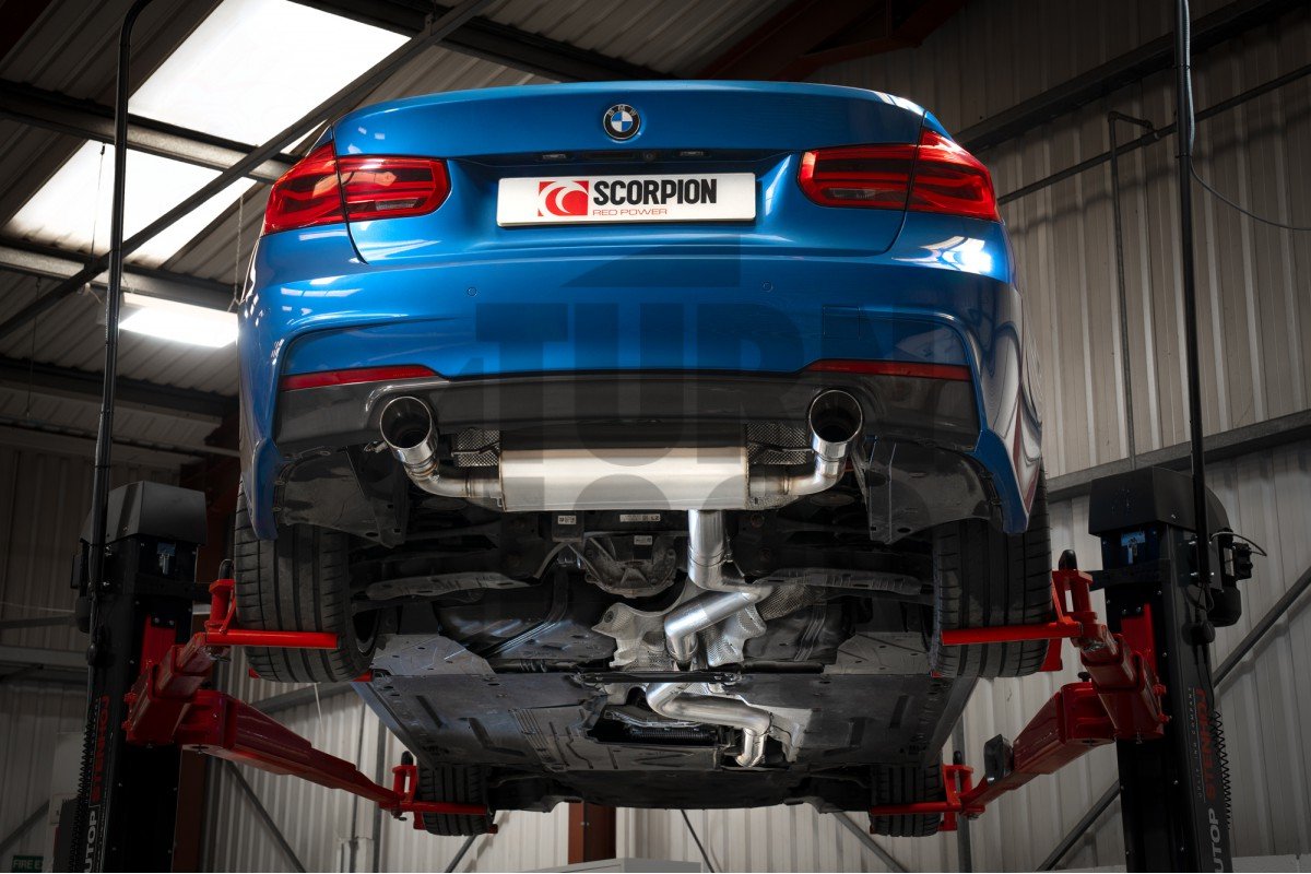 BMW 340i F30 / 440i F3x - sin GPF Escape Scorpion Catback BMW 340i F30 / 440i F3x - sin GPF Escape Scorpion Catback