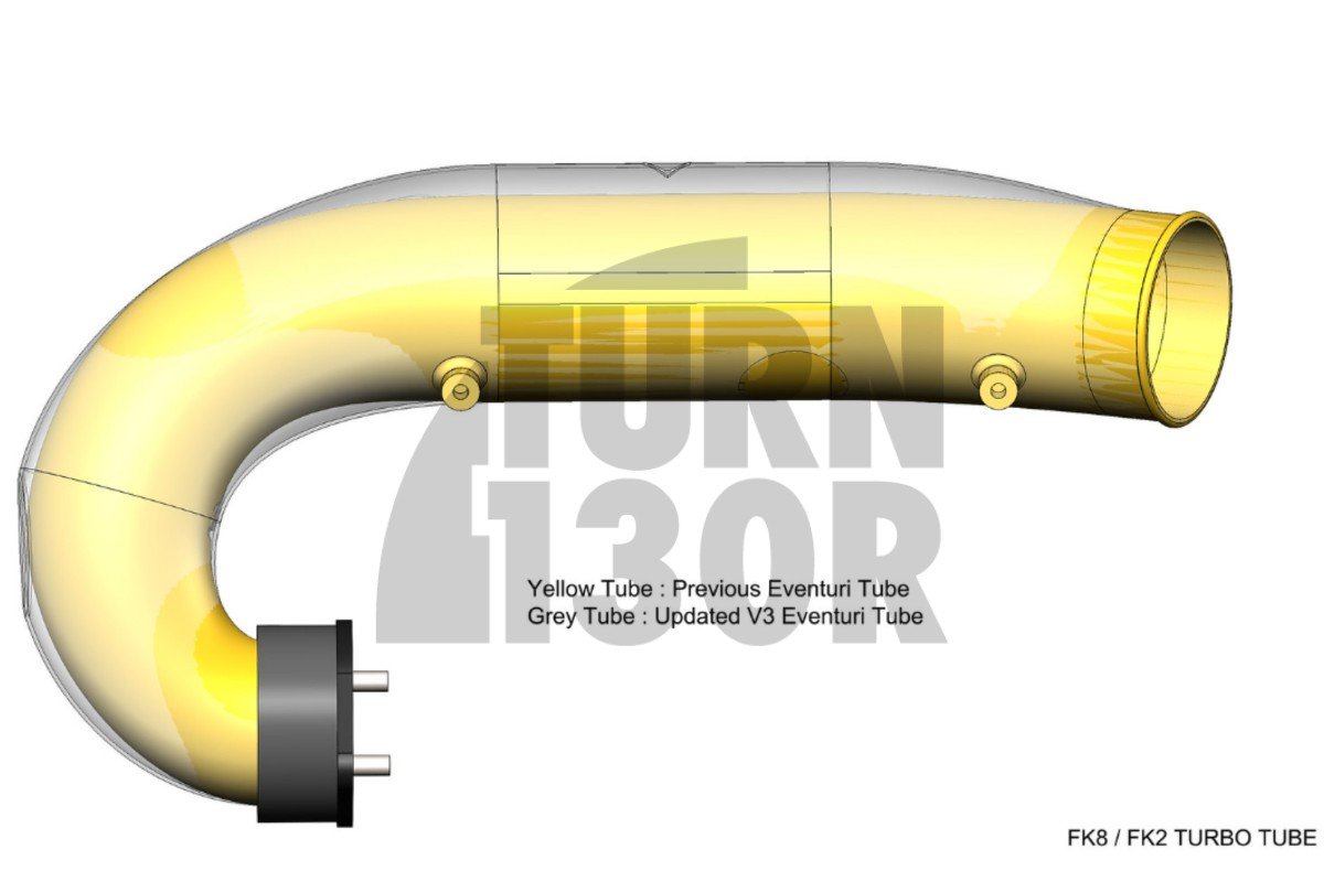 Tubo de entrada de turbo Eventuri de fibra de carbono para Honda Civic Type R FK2 Tubo de entrada de turbo Eventuri de fibra de carbono para Honda Civic Type R FK2