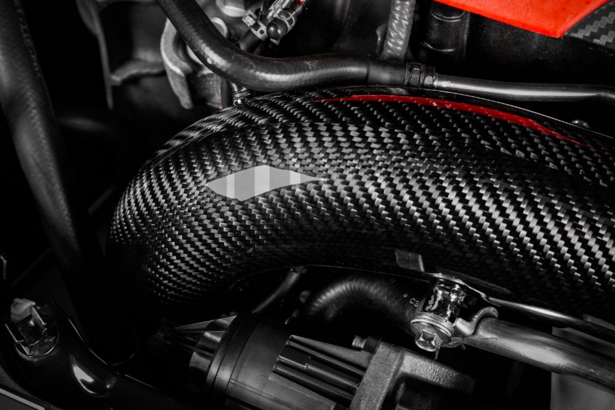 Eventuri Tubo de entrada de turbo de fibra de carbono para Honda Civic Type R FK8 Eventuri Tubo de entrada de turbo de fibra de carbono para Honda Civic Type R FK8