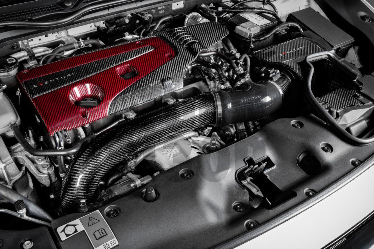 Eventuri Tubo de entrada de turbo de fibra de carbono para Honda Civic Type R FK8 Eventuri Tubo de entrada de turbo de fibra de carbono para Honda Civic Type R FK8