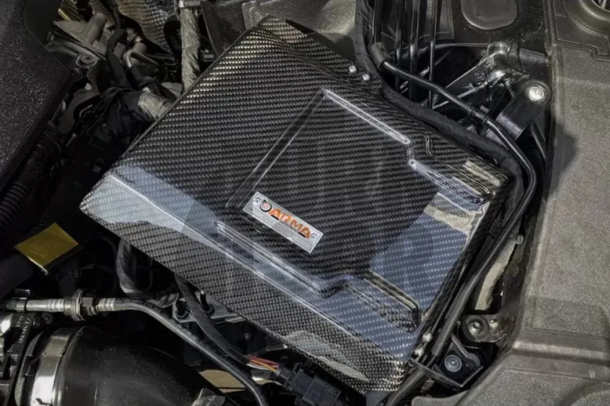 Armaspeed Fibra de Carbono Cubierta ECU Audi S4 / S5 / RS4 / RS5 B9 Armaspeed Fibra de Carbono Cubierta ECU Audi S4 / S5 / RS4 / RS5 B9