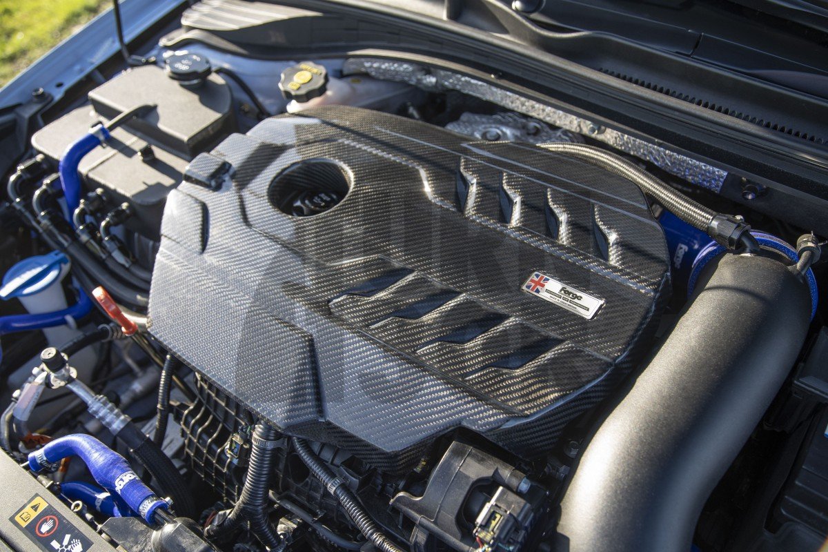 Forja de fibra de carbono cubierta del motor Hyundai I30 N