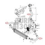 Kit de manguera de intercooler de silicona para Audi A4 / A5 B8 2.0 TFSI CTS Turbo
