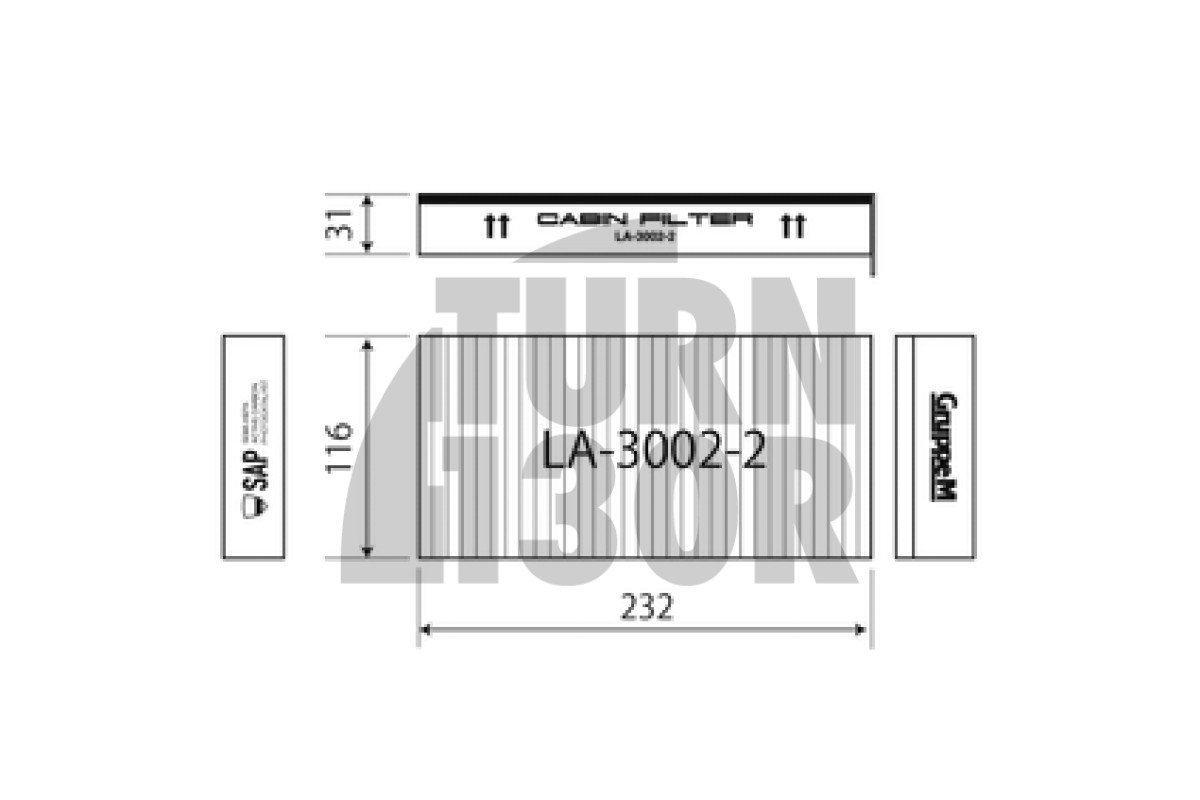 Filtros de habitáculo Gruppe M Hepa para BMW 135i F40 y Mini Cooper S F56
