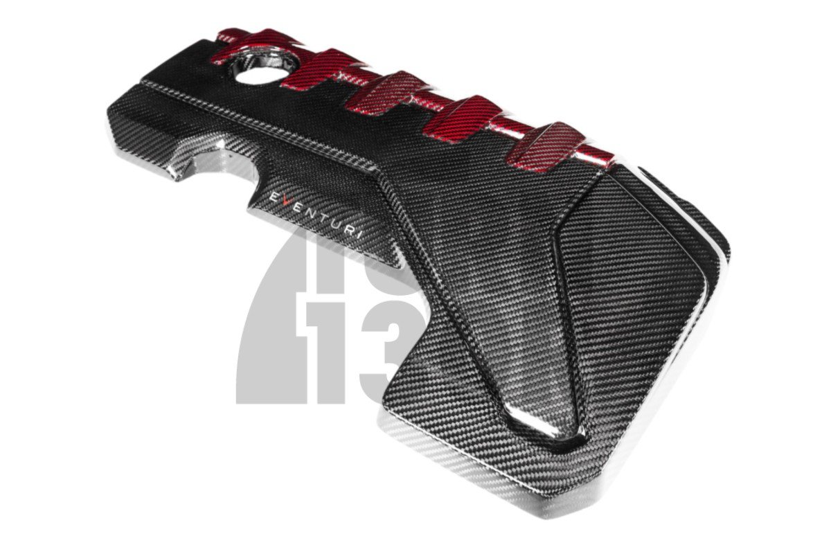 Eventuri Fibra de Carbono / Rojo Kevlar Cubierta del motor para Audi RS3 8V.5 / TTRS 8S y RS3 8Y