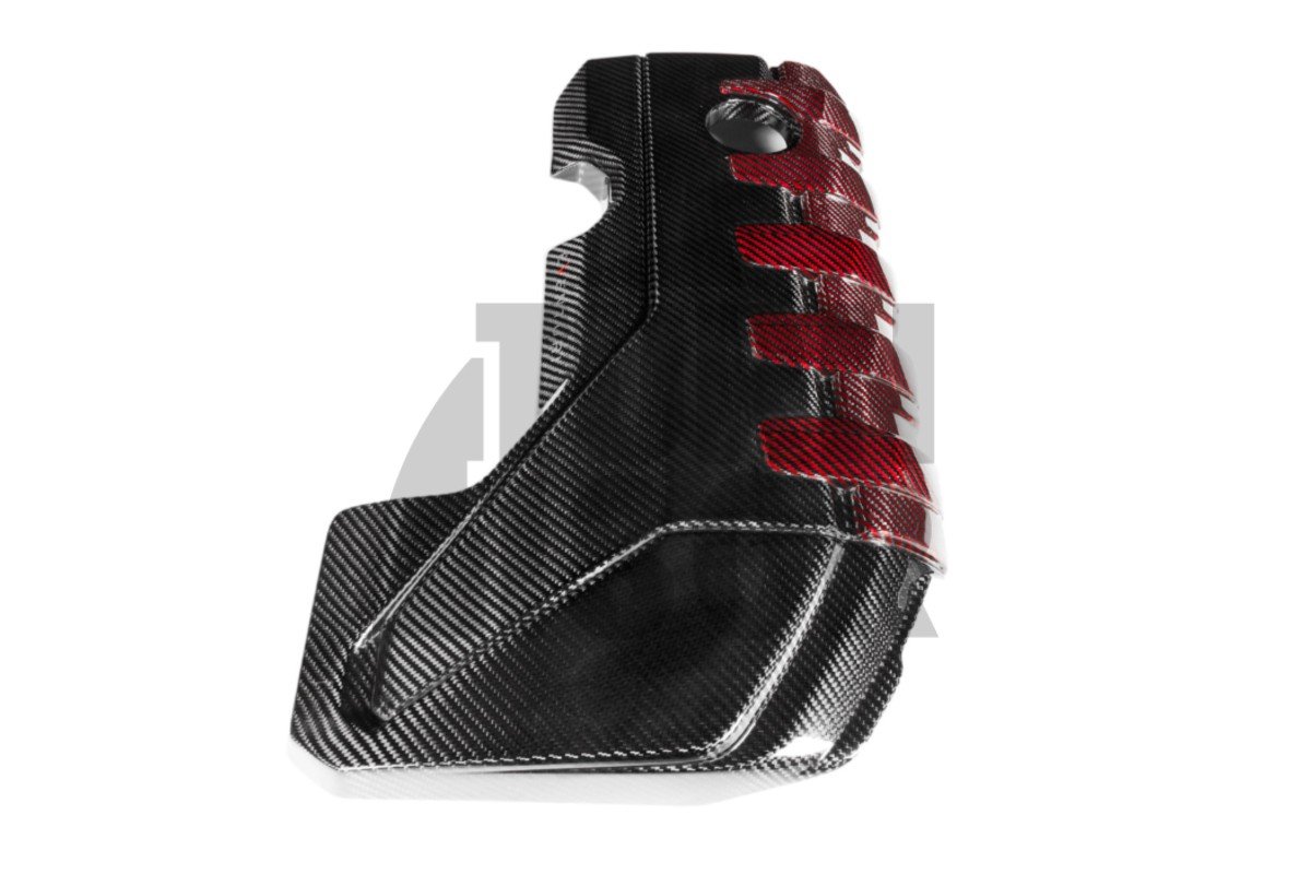 Eventuri Fibra de Carbono / Rojo Kevlar Cubierta del motor para Audi RS3 8V.5 / TTRS 8S y RS3 8Y