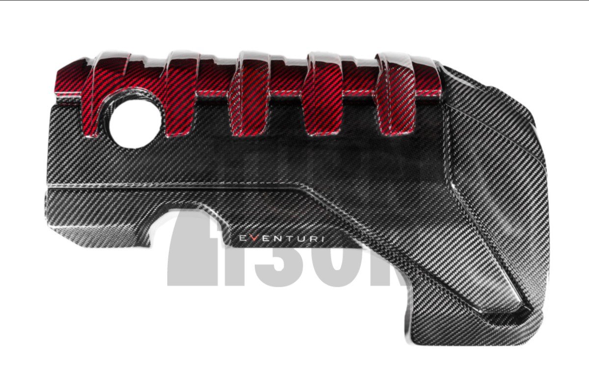 Eventuri Fibra de Carbono / Rojo Kevlar Cubierta del motor para Audi RS3 8V.5 / TTRS 8S y RS3 8Y
