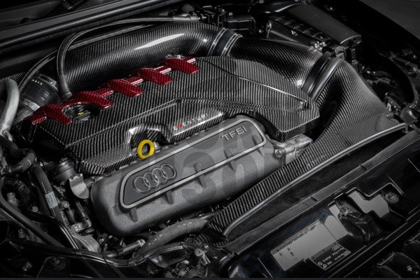 Eventuri Fibra de Carbono / Rojo Kevlar Cubierta del motor para Audi RS3 8V.5 / TTRS 8S y RS3 8Y