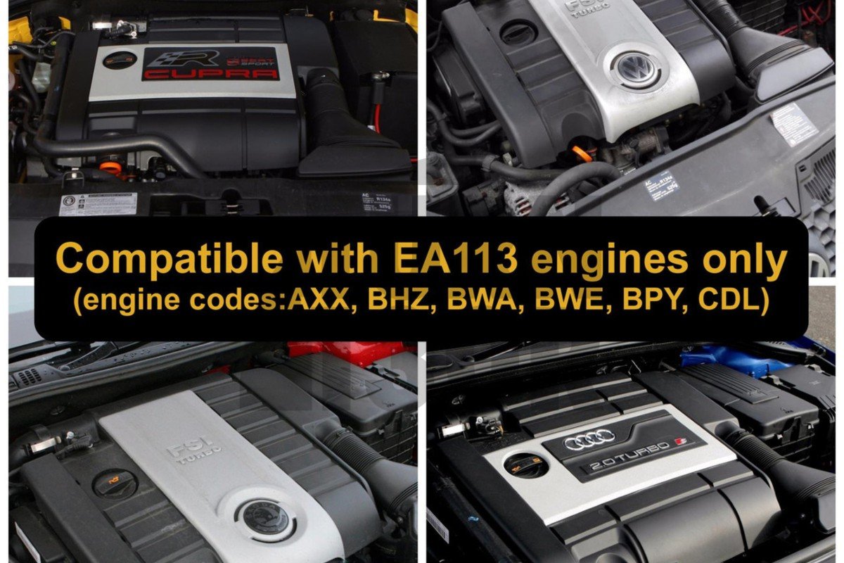 Sistema de admisión Ramair diseñado para los modelos Golf 5 GTI, A3 8P, León 2 FR y Scirocco 2.0 TFSI K03 con motores 2.0 TFSI K03.