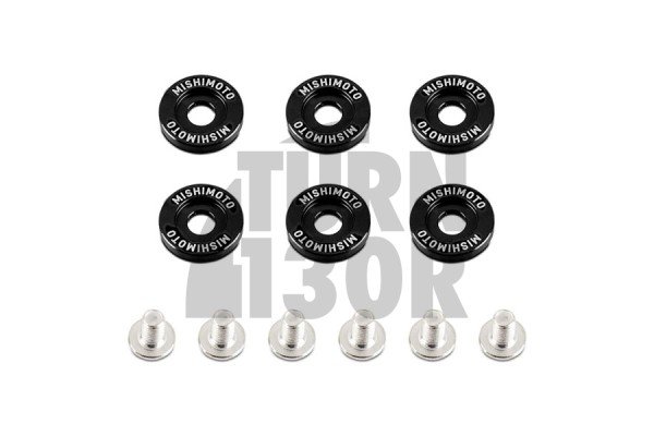 Kit de arandelas de guardabarros anodizadas y pernos M6 Mishimoto