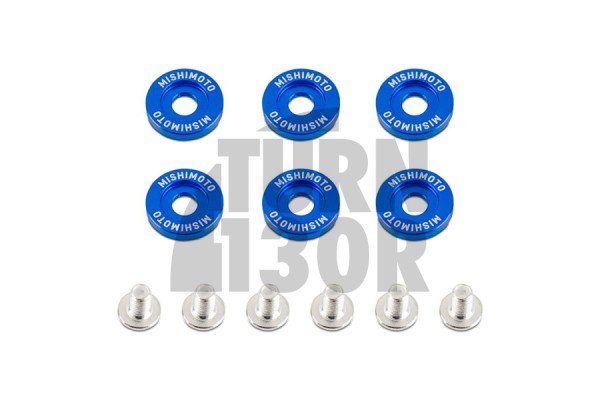 Kit de arandelas de guardabarros anodizadas y pernos M6 Mishimoto