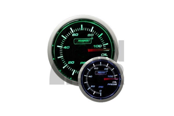 Manómetro 52mm Verde / Blanco Prosport