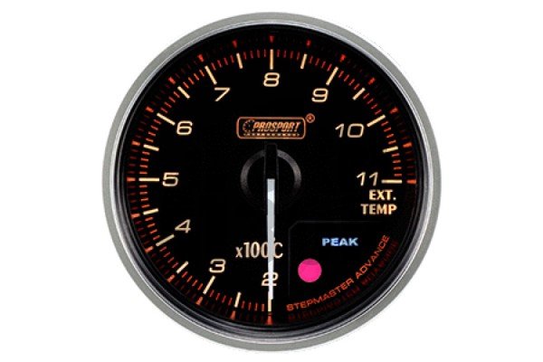 52mm Rojo / Blanco Medidor de Temperatura de Escape Prosport Supreme